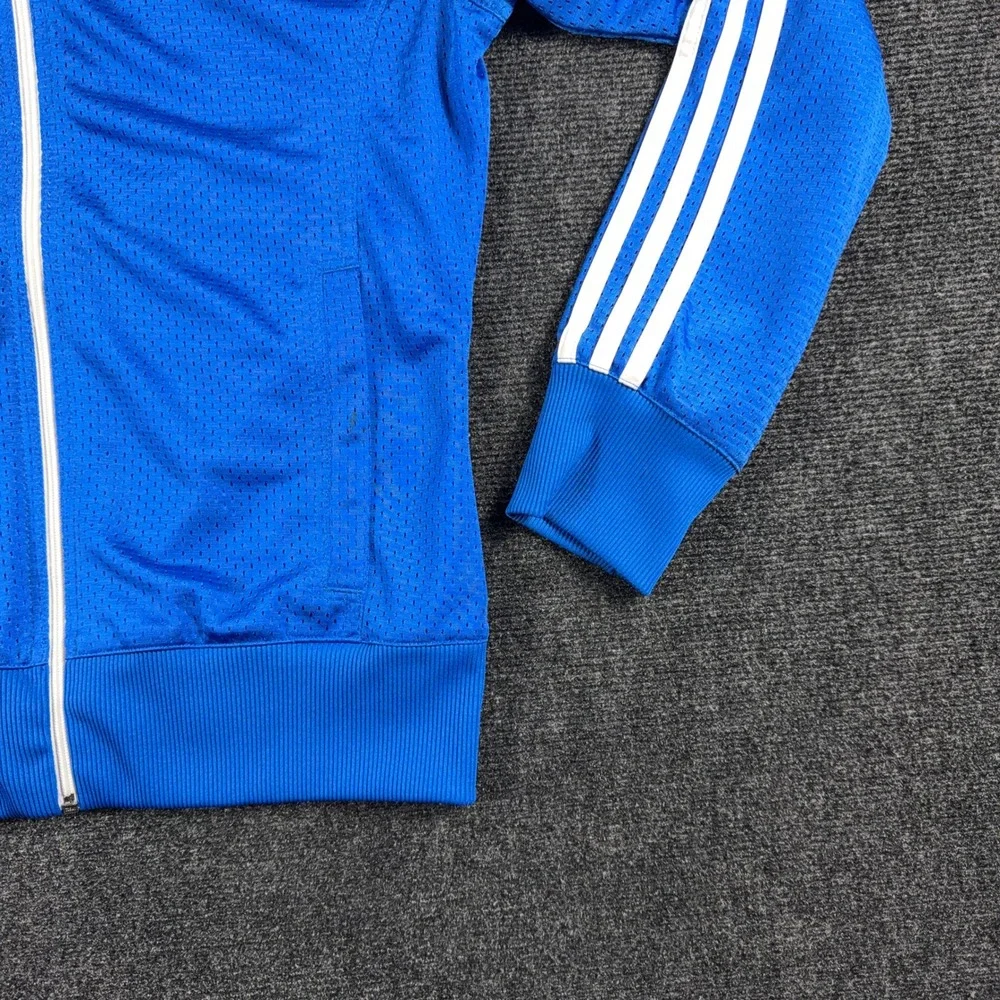 Adidas Climalite Mesh Track‎ Jacket 3-Stripe Full Zip Sample Size M Blue Sample